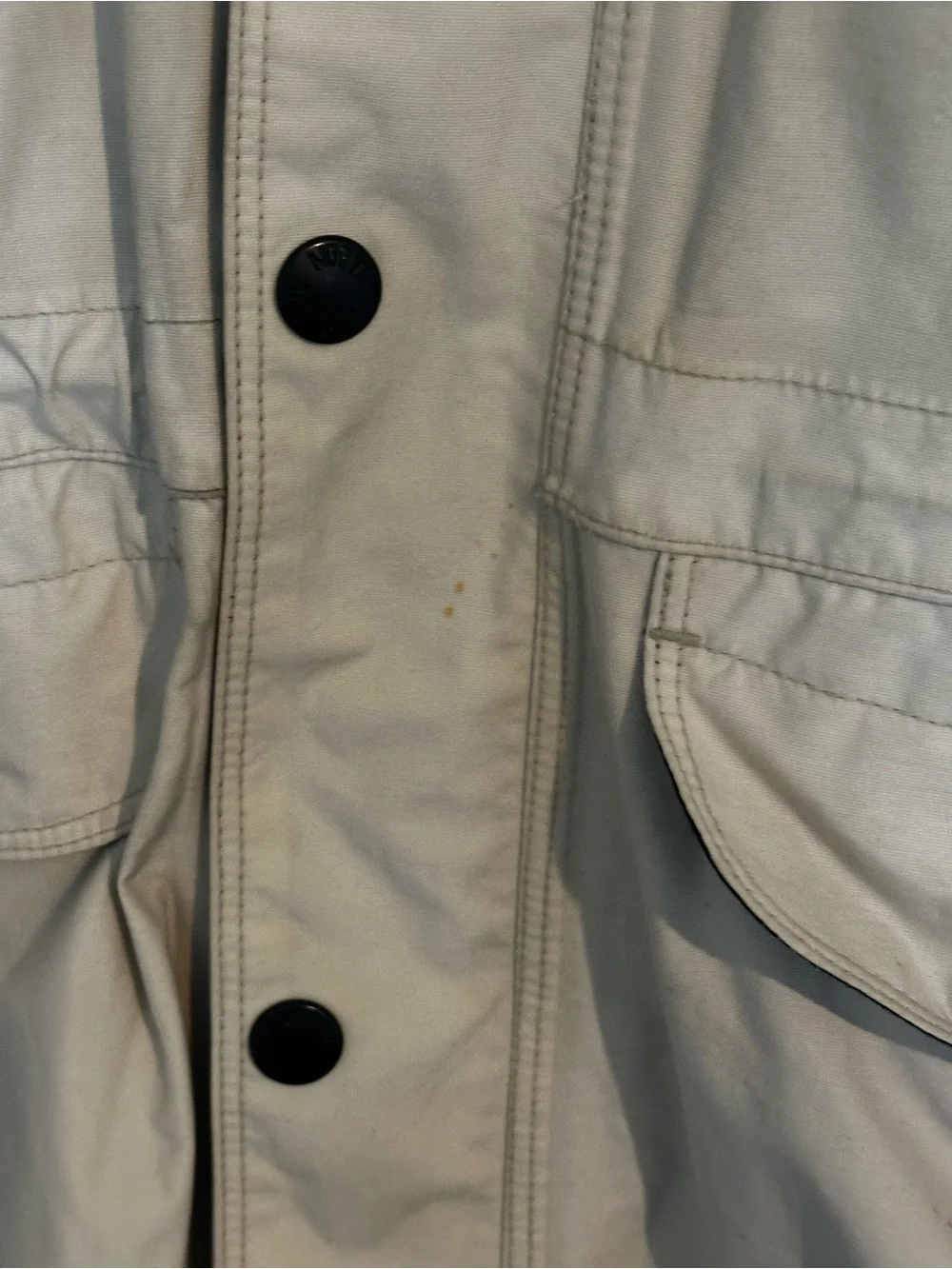 The North Face Beige and Black Hooded Rain Jacket